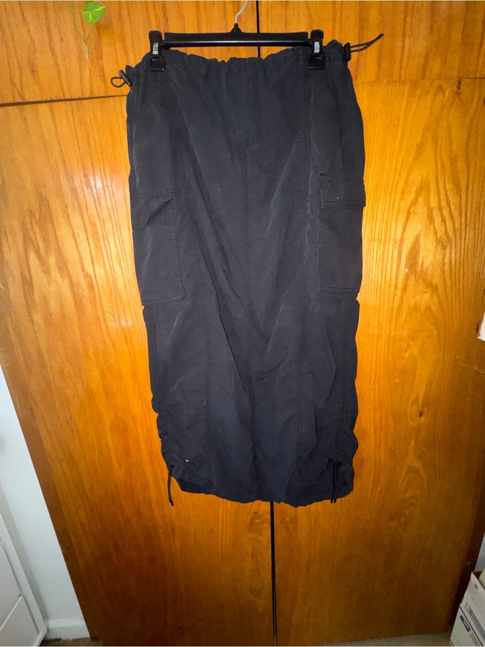 wild fable Black Utility Midi Skirt